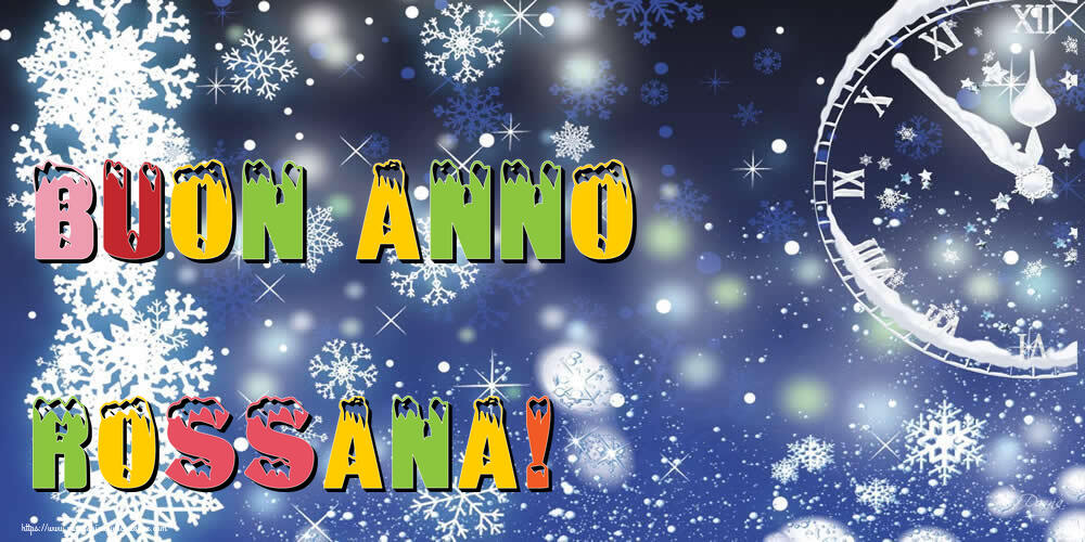 Cartoline di Buon Anno - Neve | Buon Anno Rossana!