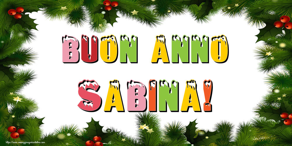 Cartoline di Buon Anno - Buon Anno Sabina!