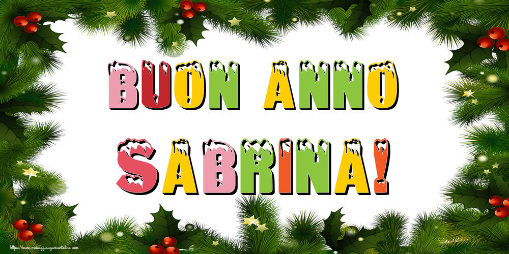 Cartoline di Buon Anno - Buon Anno Sabrina!