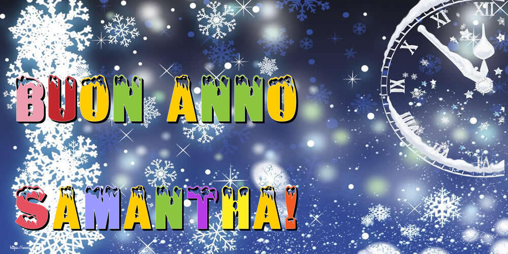 Cartoline di Buon Anno - Neve | Buon Anno Samantha!