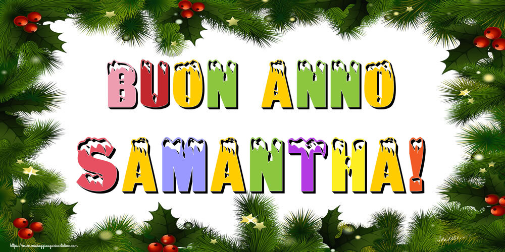 Cartoline di Buon Anno - Buon Anno Samantha!