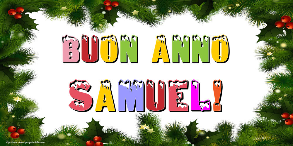 Cartoline di Buon Anno - Buon Anno Samuel!
