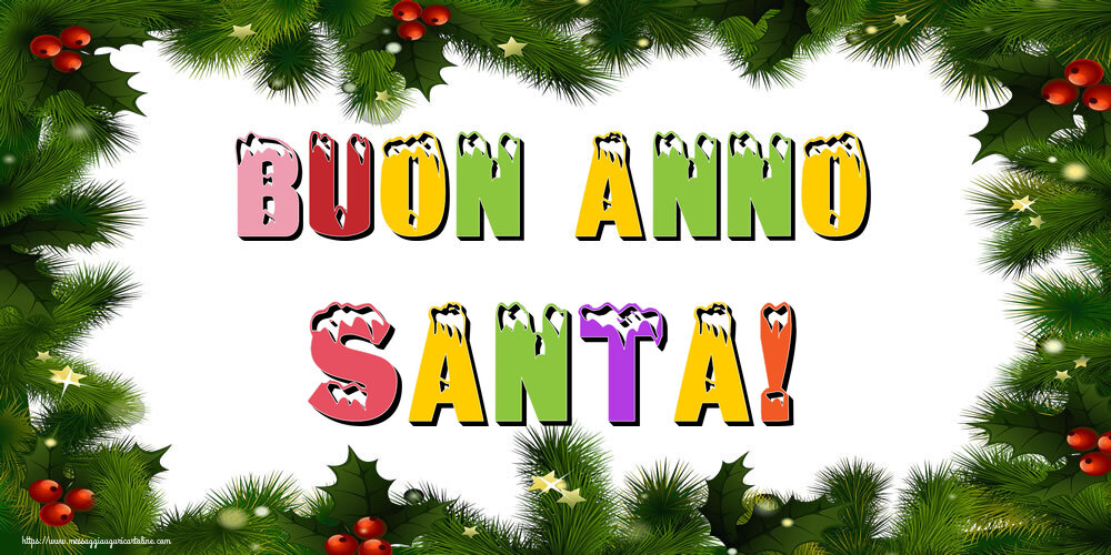 Cartoline di Buon Anno - Albero Di Natale & Palle Di Natale | Buon Anno Santa!