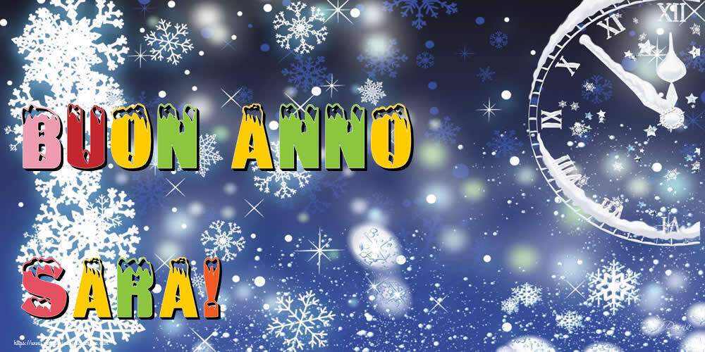 Cartoline di Buon Anno - Neve | Buon Anno Sara!