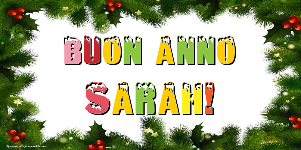 Cartoline di Buon Anno - Buon Anno Sarah!
