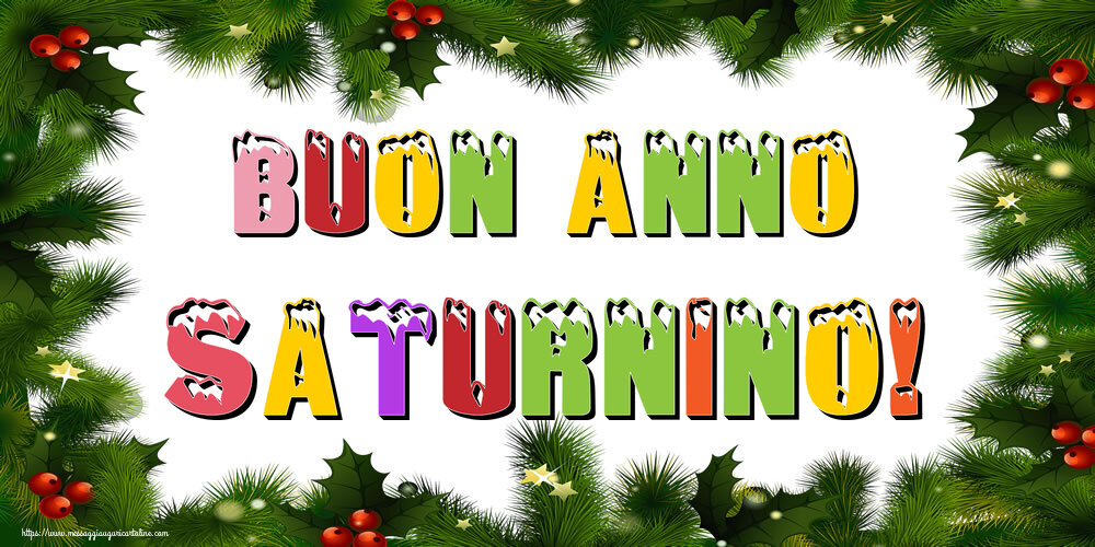 Cartoline di Buon Anno - Albero Di Natale & Palle Di Natale | Buon Anno Saturnino!