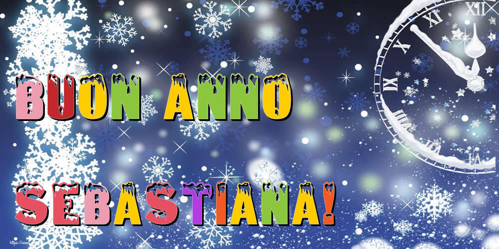 Cartoline di Buon Anno - Neve | Buon Anno Sebastiana!