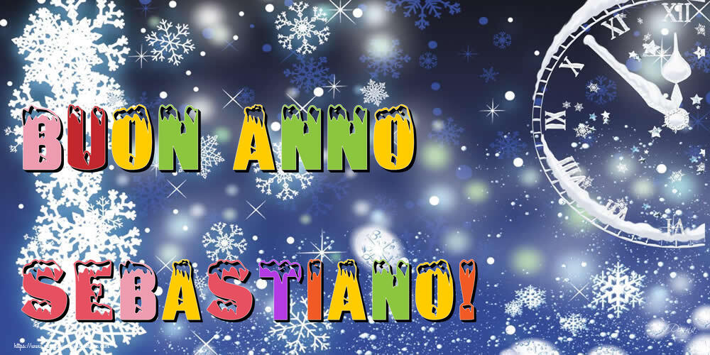 Cartoline di Buon Anno - Neve | Buon Anno Sebastiano!