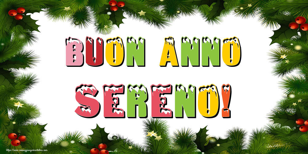 Cartoline di Buon Anno - Albero Di Natale & Palle Di Natale | Buon Anno Sereno!