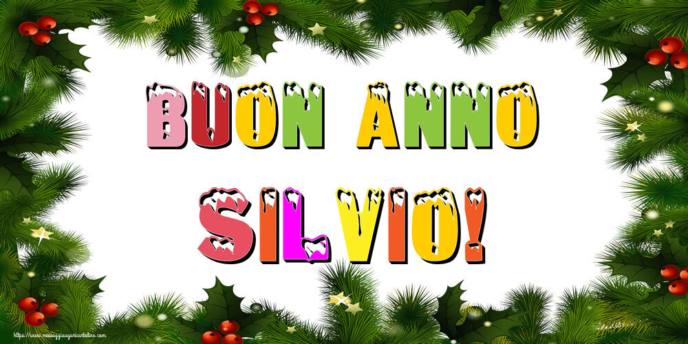 Cartoline di Buon Anno - Albero Di Natale & Palle Di Natale | Buon Anno Silvio!