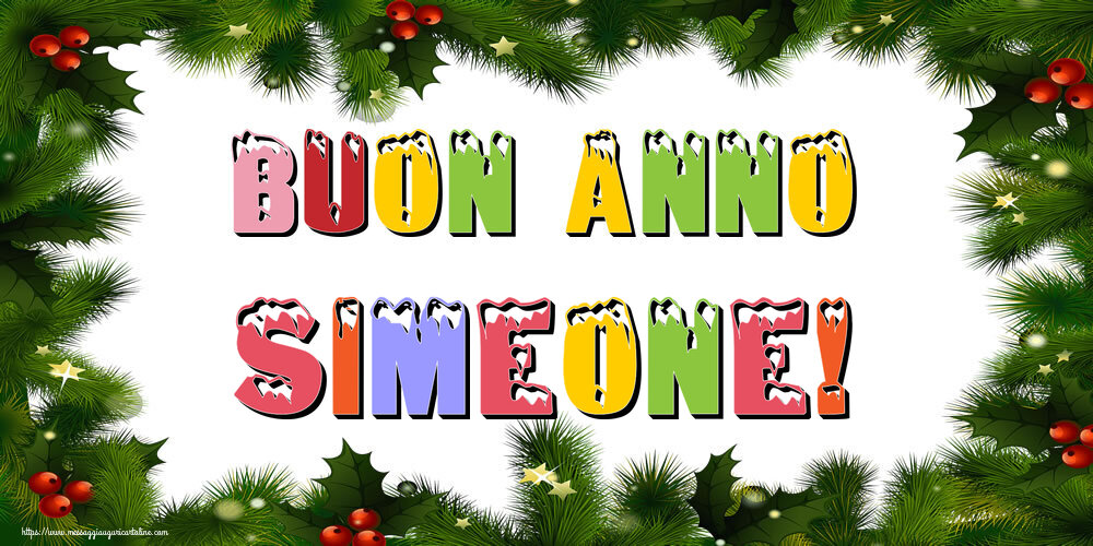 Cartoline di Buon Anno - Buon Anno Simeone!
