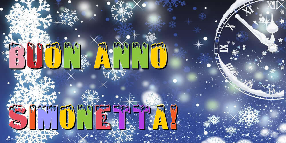 Cartoline di Buon Anno - Buon Anno Simonetta!