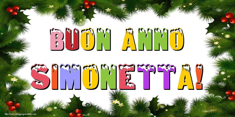 Cartoline di Buon Anno - Albero Di Natale & Palle Di Natale | Buon Anno Simonetta!