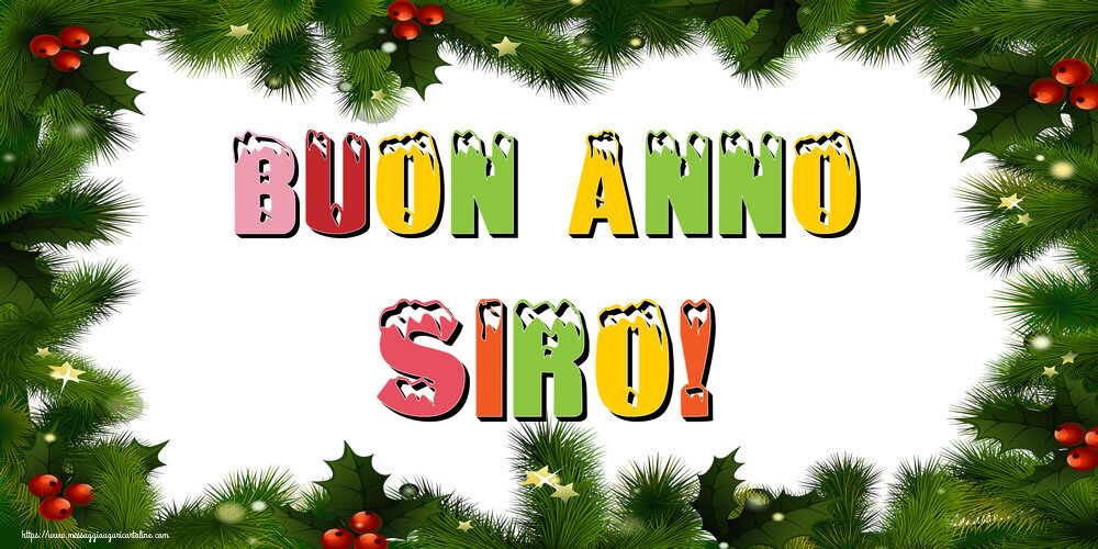 Cartoline di Buon Anno - Buon Anno Siro!