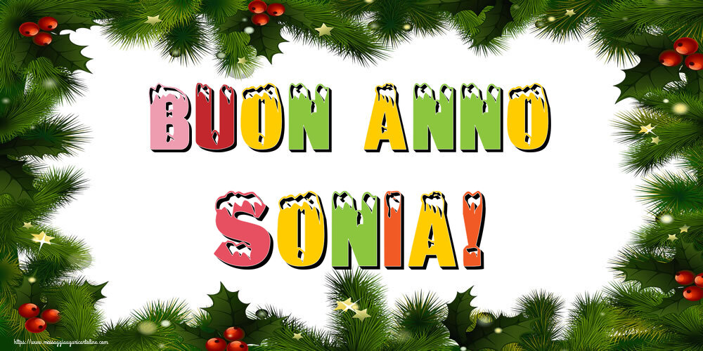 Cartoline di Buon Anno - Buon Anno Sonia!