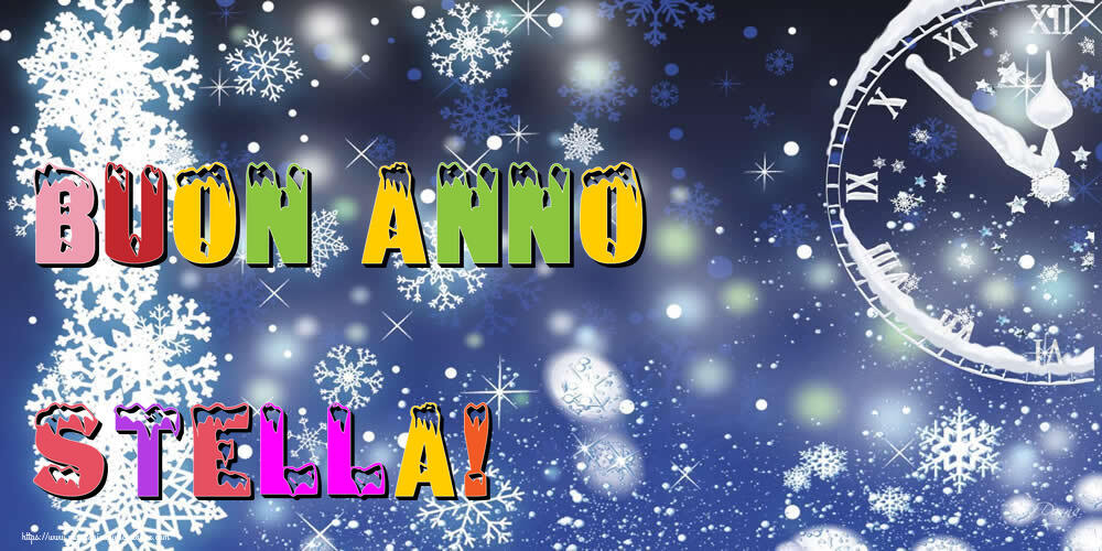 Cartoline di Buon Anno - Neve | Buon Anno Stella!
