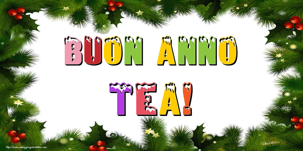 Cartoline di Buon Anno - Albero Di Natale & Palle Di Natale | Buon Anno Tea!