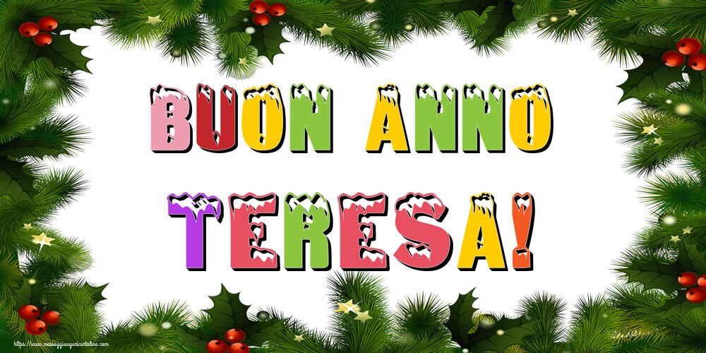  Cartoline di Buon Anno - Albero Di Natale & Palle Di Natale | Buon Anno Teresa!