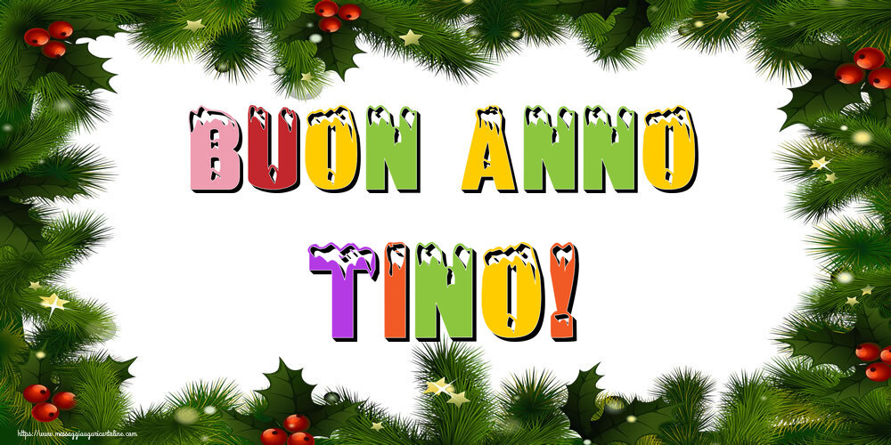 Cartoline di Buon Anno - Albero Di Natale & Palle Di Natale | Buon Anno Tino!