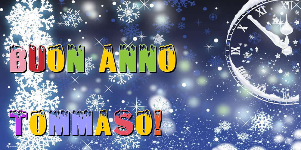 Cartoline di Buon Anno - Neve | Buon Anno Tommaso!