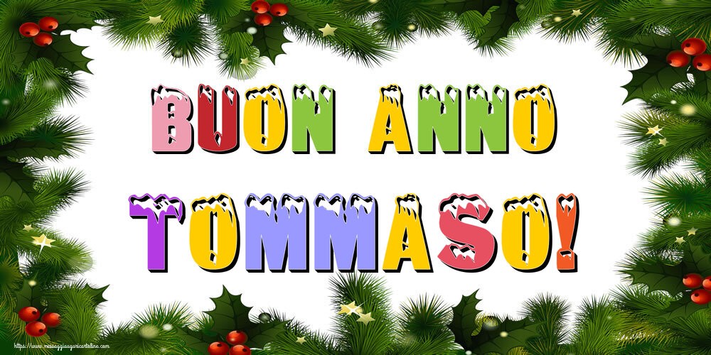 Cartoline di Buon Anno - Buon Anno Tommaso!