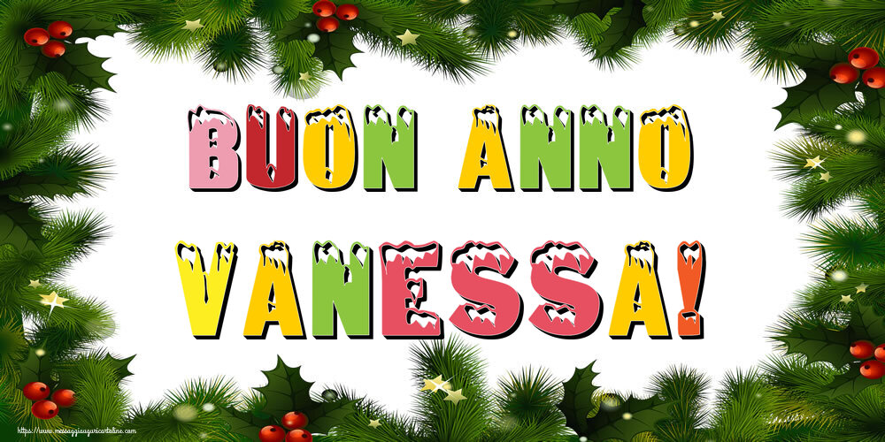  Cartoline di Buon Anno - Albero Di Natale & Palle Di Natale | Buon Anno Vanessa!