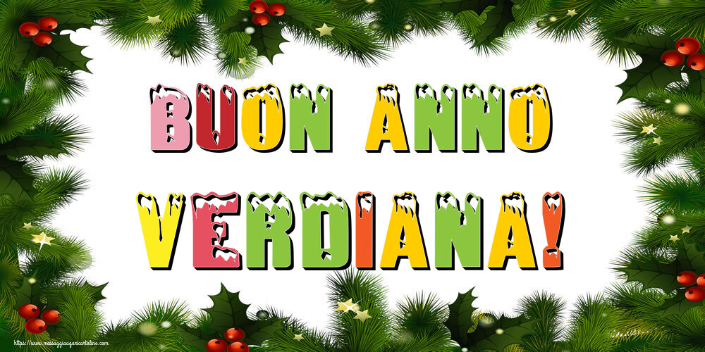 Cartoline di Buon Anno - Buon Anno Verdiana!