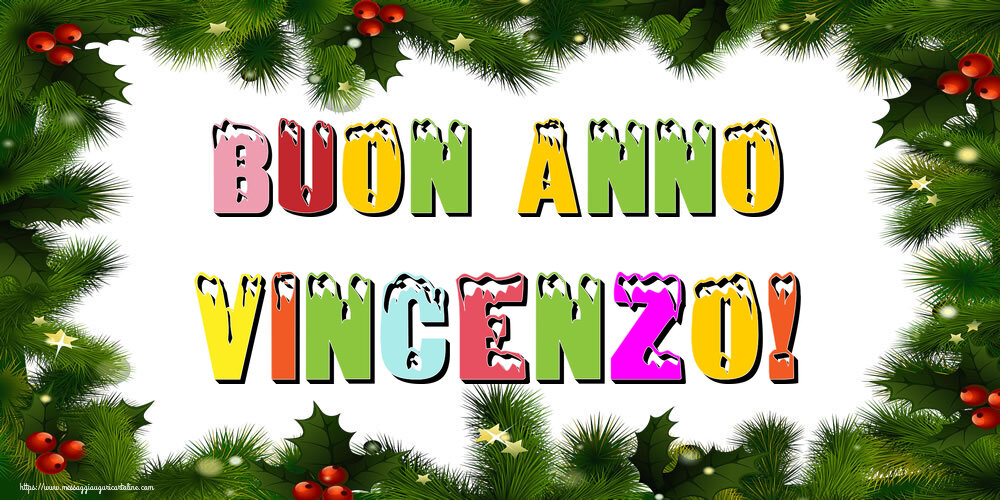 Cartoline di Buon Anno - Buon Anno Vincenzo!