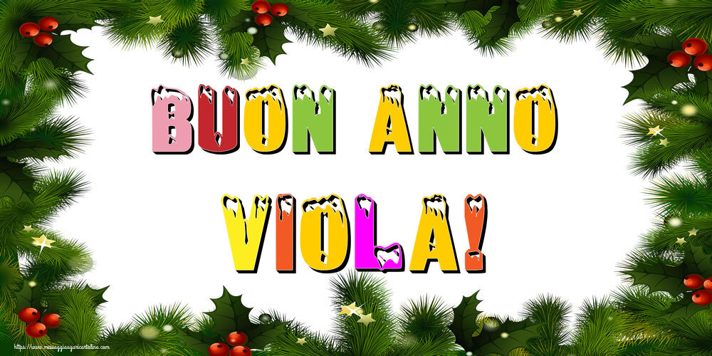 Cartoline di Buon Anno - Albero Di Natale & Palle Di Natale | Buon Anno Viola!
