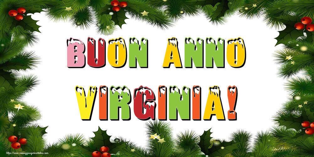 Cartoline di Buon Anno - Buon Anno Virginia!