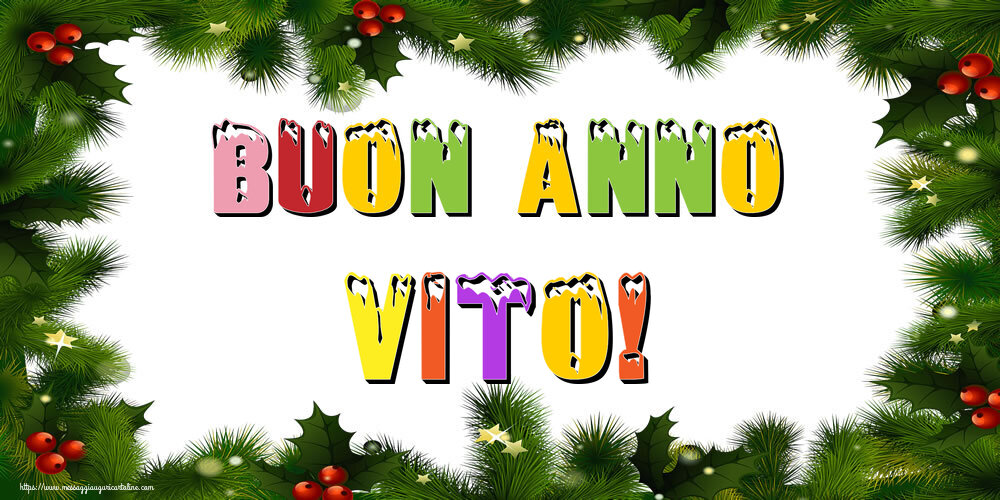 Cartoline di Buon Anno - Albero Di Natale & Palle Di Natale | Buon Anno Vito!