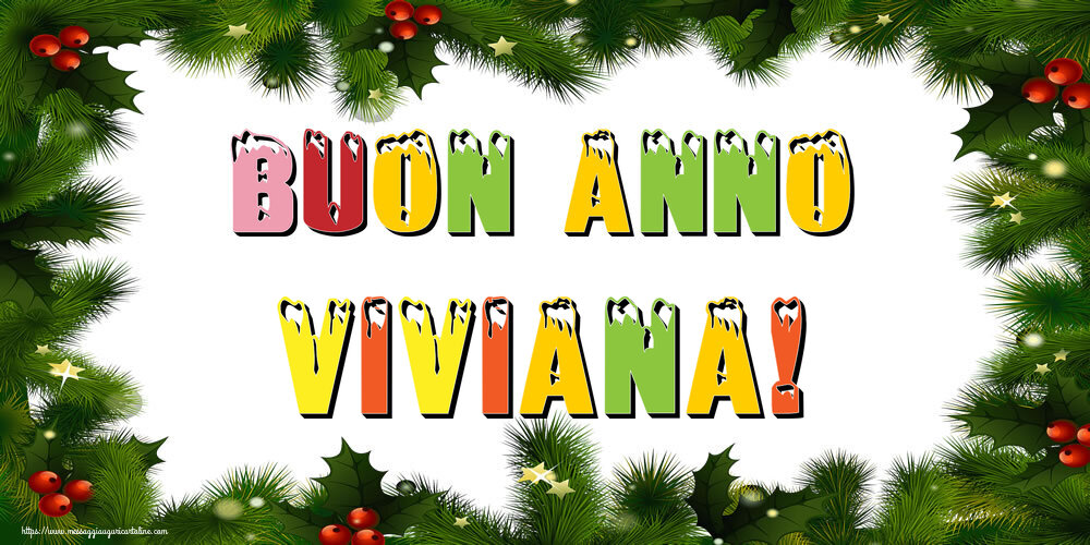 Cartoline di Buon Anno - Buon Anno Viviana!