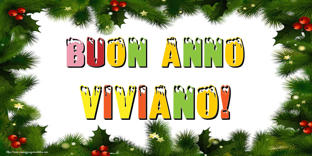 Cartoline di Buon Anno - Albero Di Natale & Palle Di Natale | Buon Anno Viviano!