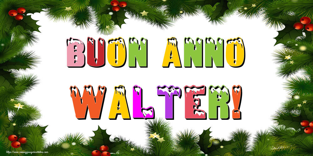Cartoline di Buon Anno - Albero Di Natale & Palle Di Natale | Buon Anno Walter!