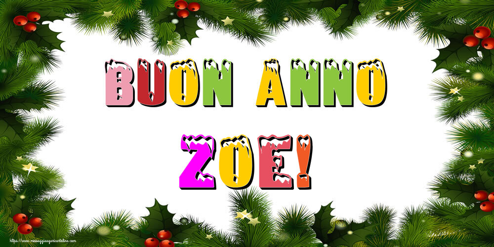 Cartoline di Buon Anno - Buon Anno Zoe!