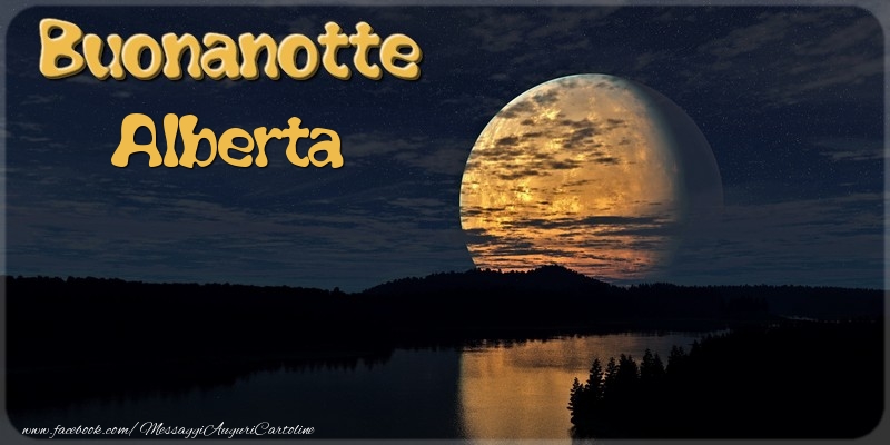 Cartoline di buonanotte - Luna | Buonanotte Alberta