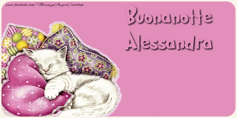 Cartoline di buonanotte - Animali | Buonanotte Alessandra