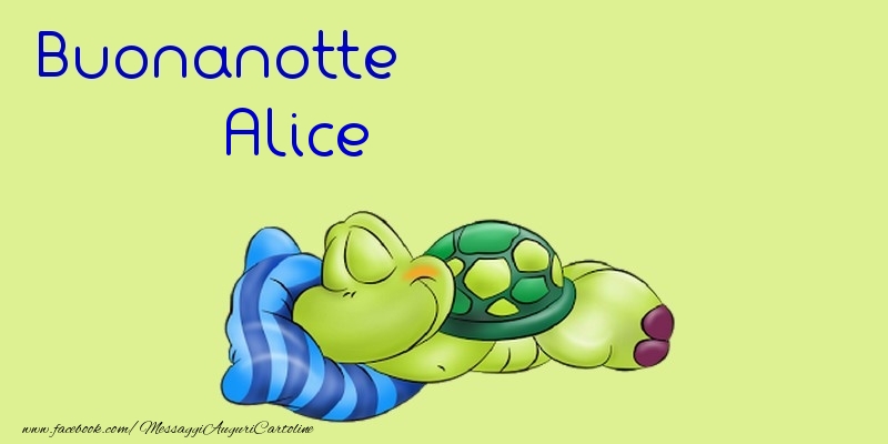 Cartoline di buonanotte - Animali | Buonanotte Alice