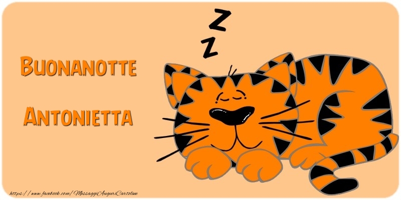 Cartoline di buonanotte - Buonanotte Antonietta