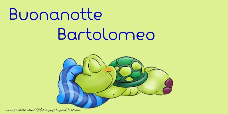Cartoline di buonanotte - Buonanotte Bartolomeo