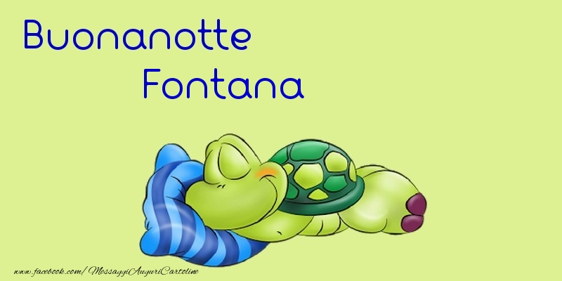 Cartoline di buonanotte - Buonanotte Fontana