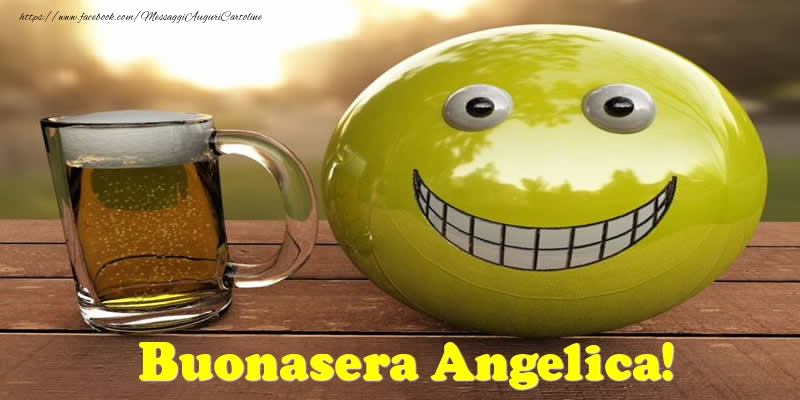 Cartoline di buonasera - Emoticons | Buonasera Angelica!