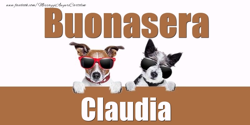 Cartoline di buonasera - Buonasera Claudia
