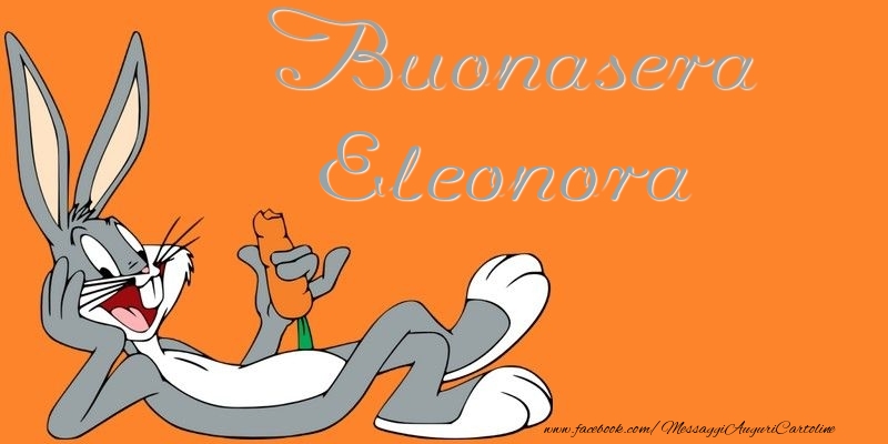 Cartoline di buonasera - Buonasera Eleonora