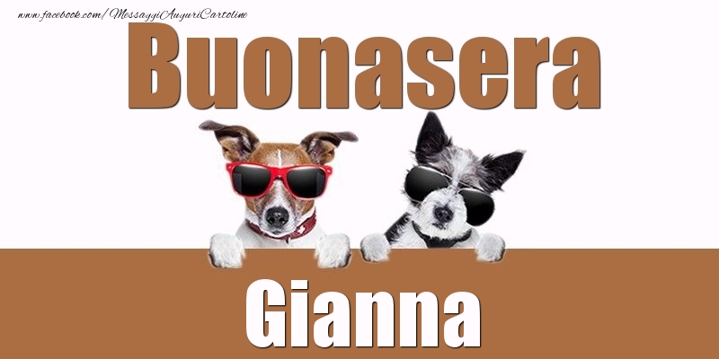 Cartoline di buonasera - Buonasera Gianna