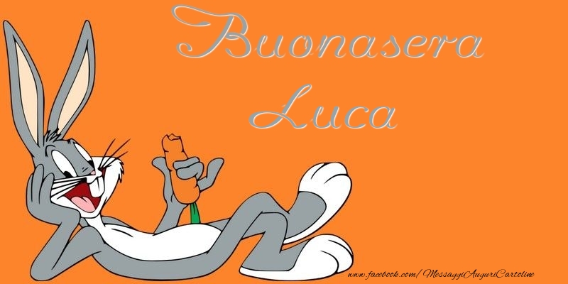 Cartoline di buonasera - Buonasera Luca