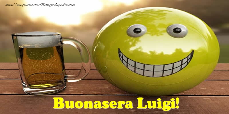 Cartoline di buonasera - Emoticons | Buonasera Luigi!