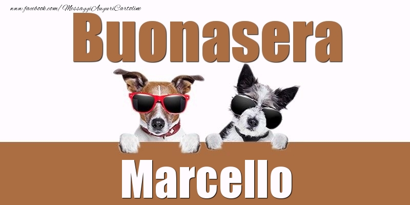 Cartoline di buonasera - Buonasera Marcello
