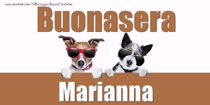 Cartoline di buonasera - Buonasera Marianna