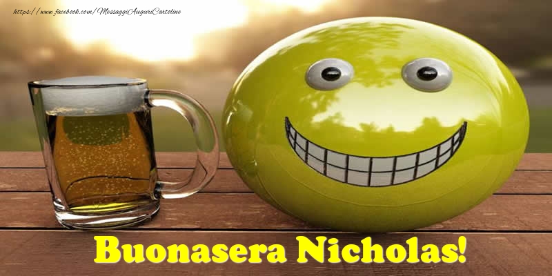 Cartoline di buonasera - Emoticons | Buonasera Nicholas!